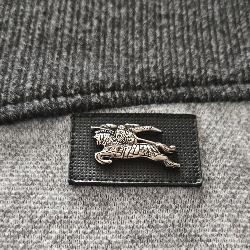 Burberry Two-Tone Gray Crewneck Sweater - Picture 3 of 4